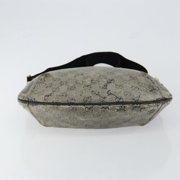 GUCCI GG Crystal Shoulder Bag Coated Canvas Navy Gold 181092 Auth 146008 - Picture 6 of 16